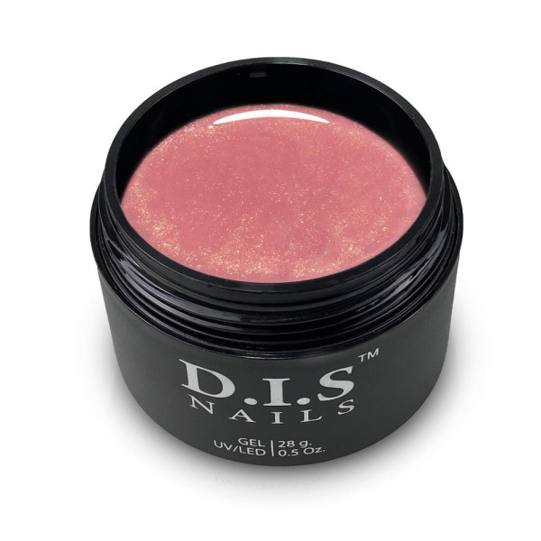 DIS Nails Hard Dusty & Shimmer - камуфлюючий твердий гель із шиммером, 28 г