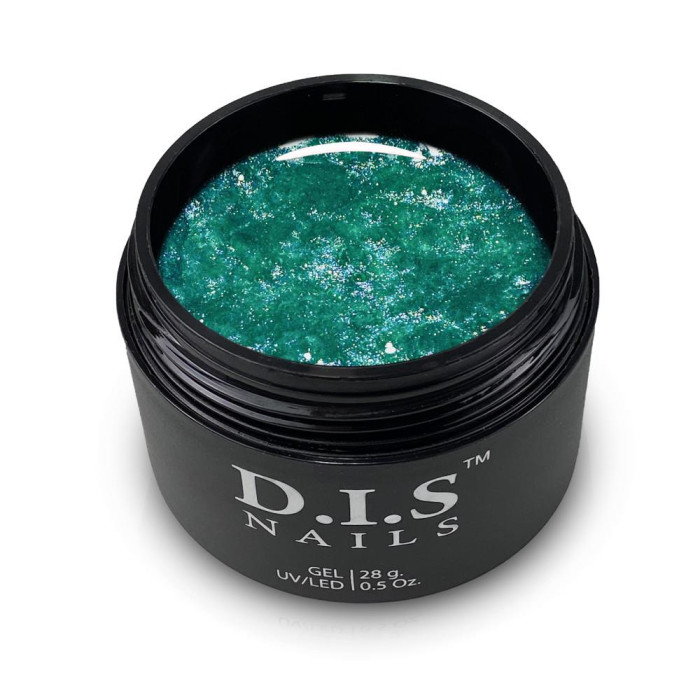 DIS Nails Hard Emerald & Shimmer - камуфлюючий твердий гель із шиммером, 28 г