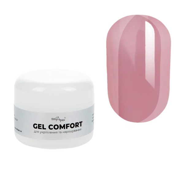 Nailapex Comfort Gel №17 - гель моделювальний без обпилу, ніжно-рожевий, 30 г
