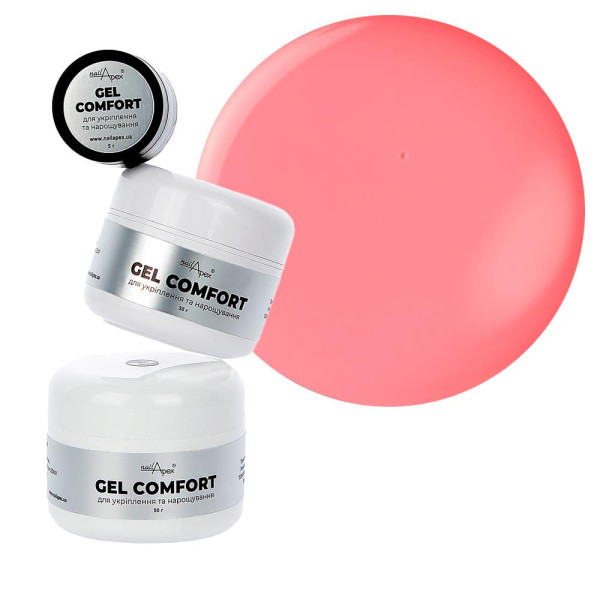 Nailapex Comfort Gel №17 - гель моделювальний без обпилу, ніжно-рожевий, 30 г