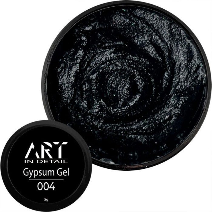 ART Gypsum Gel №004 Black - гель для дизайна ногтей, 5 г