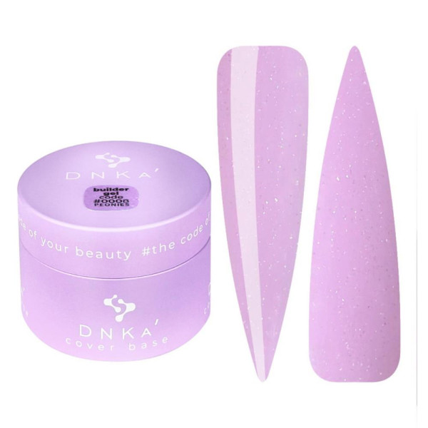 DNKa Builder Gel №08 Peonies - гель конструирующий (лиловый с шиммером) , 30 мл