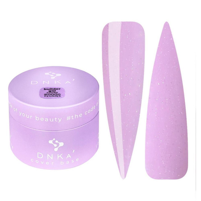DNKa Builder Gel №08 Peonies - гель конструирующий (лиловый с шиммером) , 30 мл
