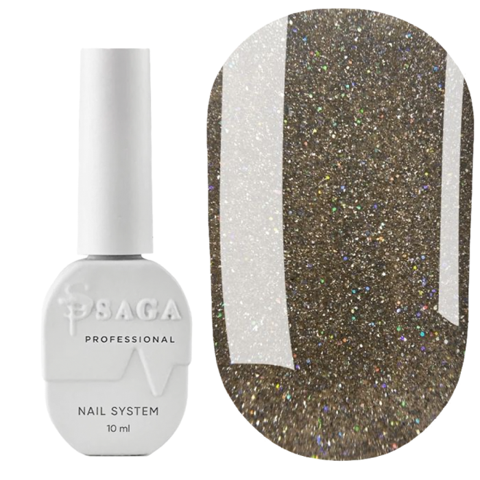 Гель-лак кошачий глаз SAGA Professional Glow Cat №10, золото, 10 мл