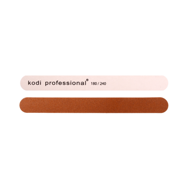 Пилка для нігтів Kodi Professional 180/240 White/Brown, пряма