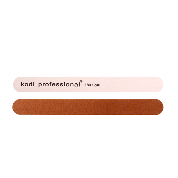 Пилка для нігтів Kodi Professional 180/240 White/Brown, пряма