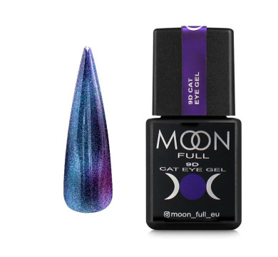 Гель-лак котяче око Moon Full 9D Cat Eye CE №03, синьо-фіолетовий, напівпрозорий, 8 мл