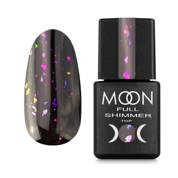 MOON Full Shimmer Top №1032 - топ із кольоровою поталлю, без липкого шару, 8 мл