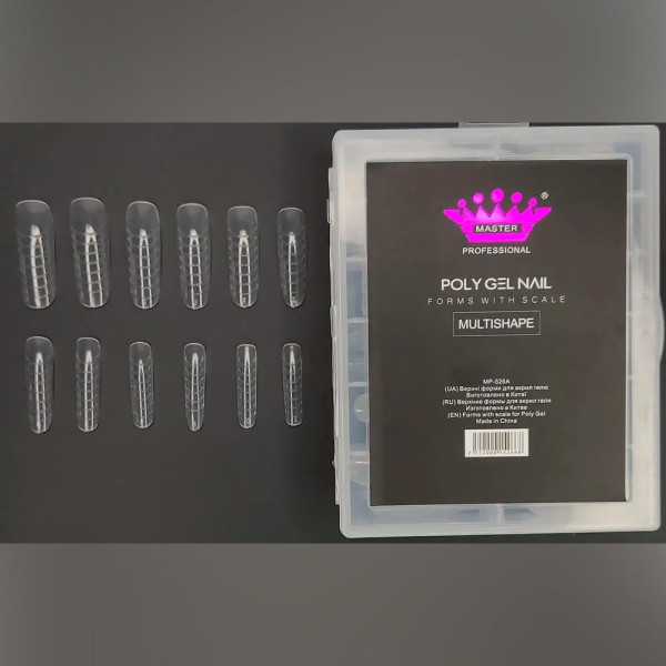 Верхні форми Master Professional, Multishape - для нарощування гелем, акрил-гелем