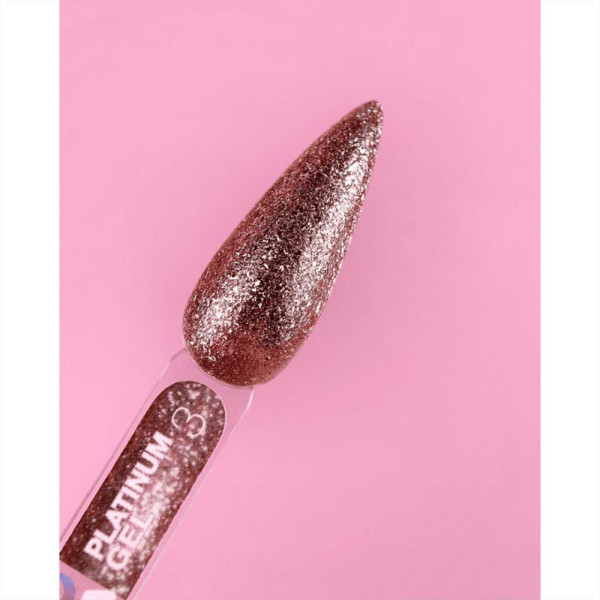 LUNA Platinum Gel №3 - декоративний гель із блискітками, 5 мл
