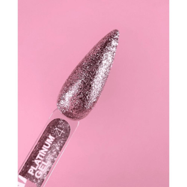 LUNA Platinum Gel №4 - декоративний гель із блискітками, 5 мл