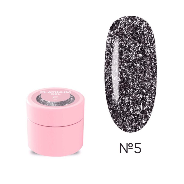 LUNA Platinum Gel №5 - декоративный гель с блестками, 5 мл