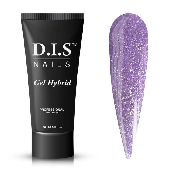 DIS Gel Hybrid Shimmer - акрил-гель с шиммером № S17, фиолетовый, 30 мл