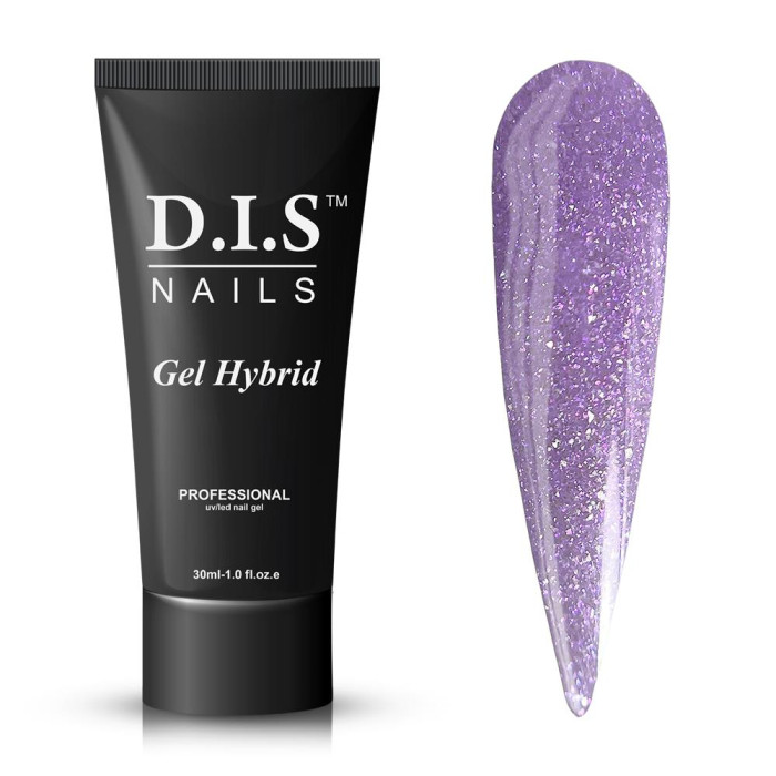 DIS Gel Hybrid Shimmer - акрил-гель с шиммером № S17, фиолетовый, 30 мл