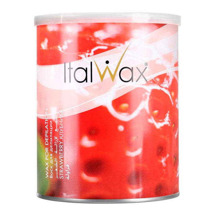 Воск для депиляции в банке ItalWax, 800 мл - клубника