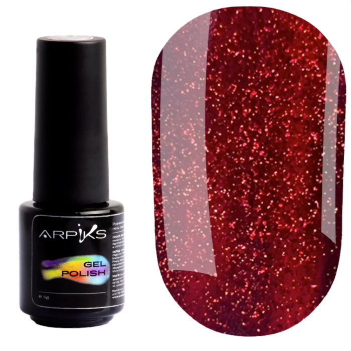 Гель-лак кошачий глаз Arpiks Gel Polish №106, красный, 5 г