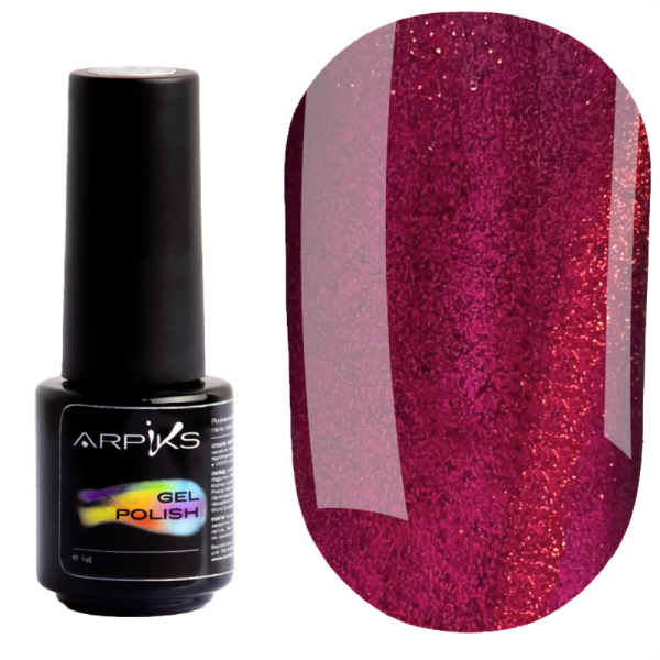 Гель-лак котяче око Arpiks Gel Polish №107, червоний 5 г