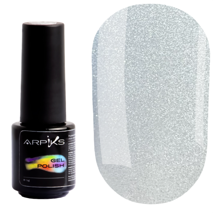 Гель-лак кошачий глаз Arpiks Gel Polish №108, серебро, 5 г