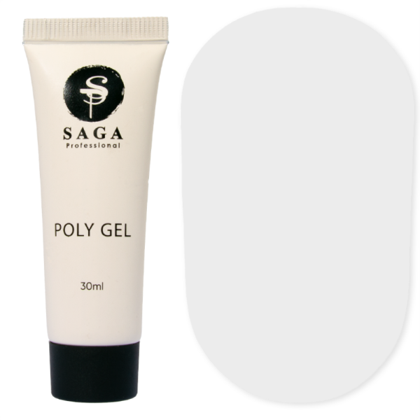 SAGA Professional Poly Gel New №01 - полігель, прозорий, 30 мл