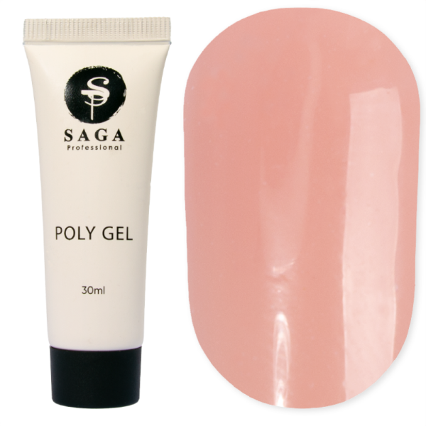 SAGA Professional Poly Gel New №07 - полігель, бежевий, 30 мл