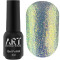 Гель-лак с эффектом втирки ART Rainbow Splash №RS002,лунный голубой, 6 мл