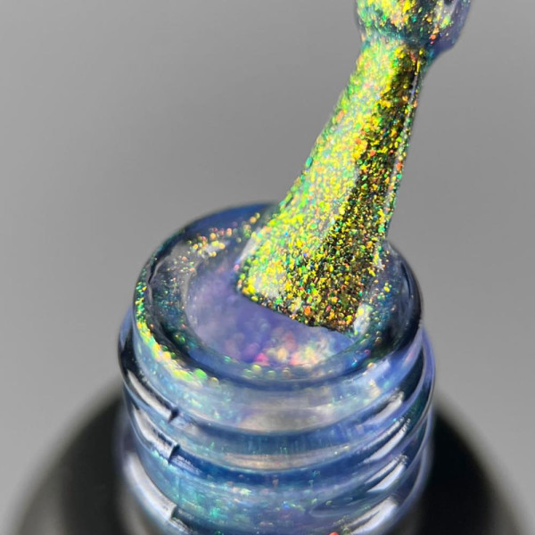 Гель-лак с эффектом втирки ART Rainbow Splash №RS002,лунный голубой, 6 мл