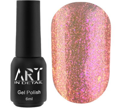 Гель-лак с эффектом втирки ART Rainbow Splash №RS003, фуксия, 6 мл