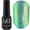 Гель-лак с эффектом втирки ART Rainbow Splash №RS005, мятный, 6 мл