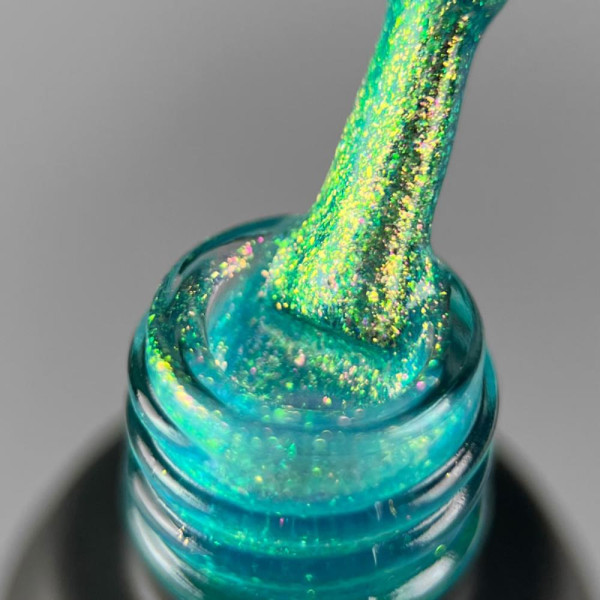 Гель-лак с эффектом втирки ART Rainbow Splash №RS005, мятный, 6 мл
