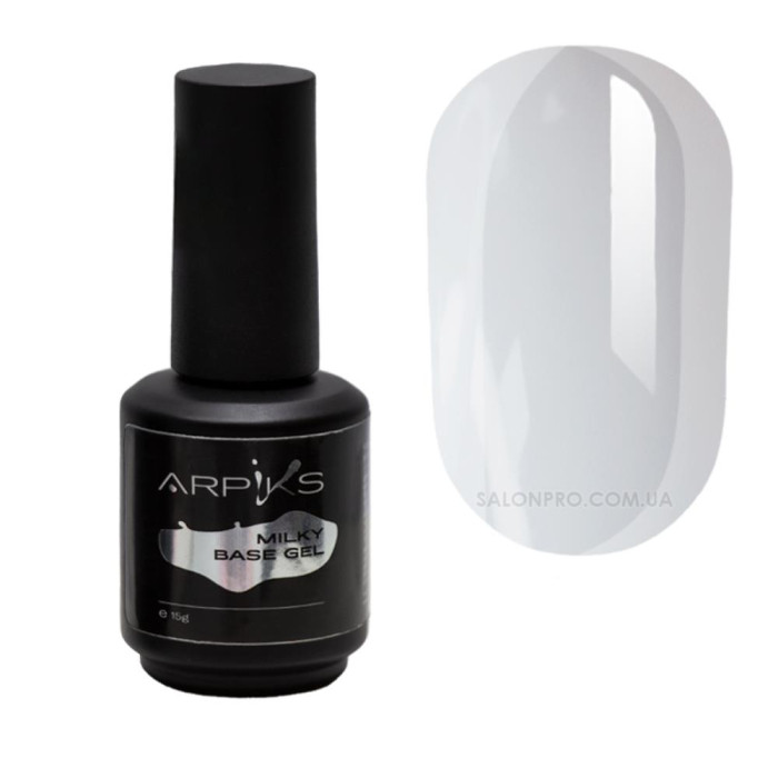 База камуфлююча Arpiks Milky Base Gel №02, не щільна молочна, 15 г