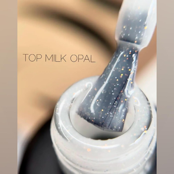 Crooz Top Milk Opal - топ опаловий для гель-лаку, молочний, 8 мл
