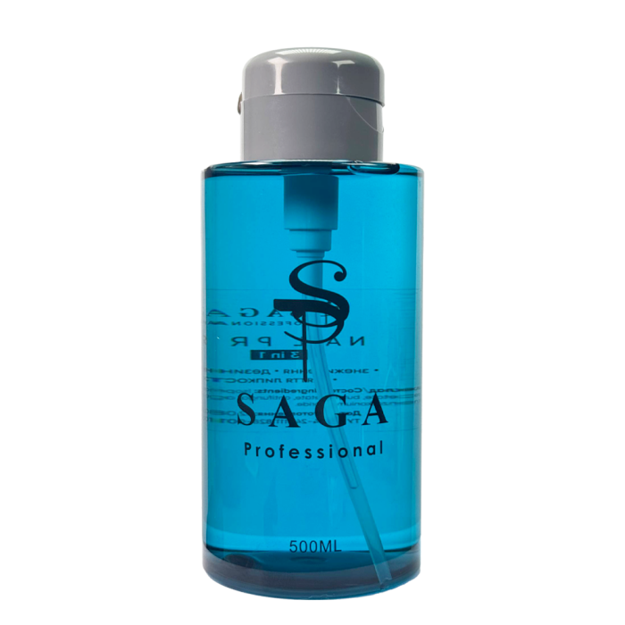 SAGA Nail Prep 3в1 - жидкость для обезжиривания, снятия липкости и дезинфекции, 500 мл