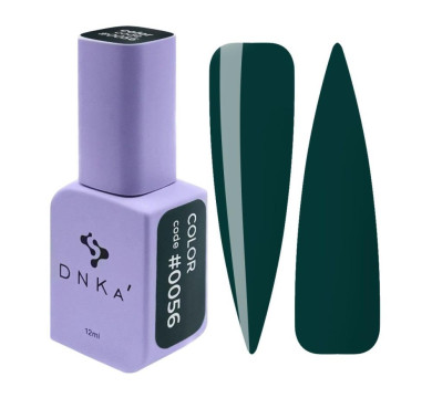 Гель-лак DNKa Gel Polish Color #0056, темно-ялиновий, 12 мл
