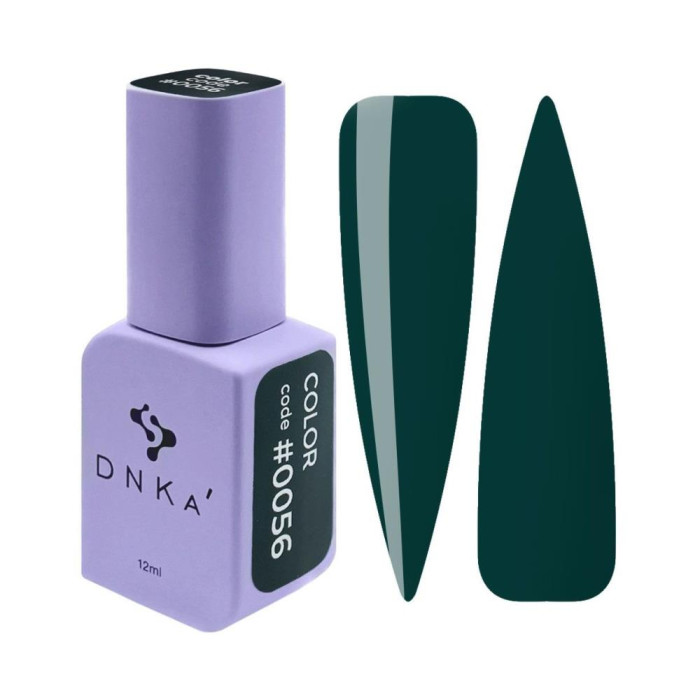 Гель-лак DNKa Gel Polish Color #0056, темно-ялиновий, 12 мл