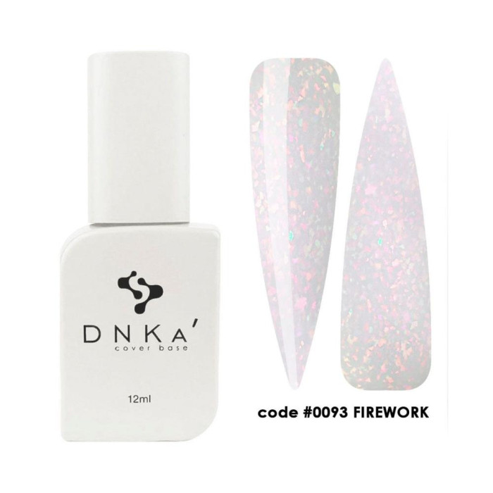 База камуфлирующая DNKa Cover Base №0093 Firework, молочная с розовой паталью, 12 мл