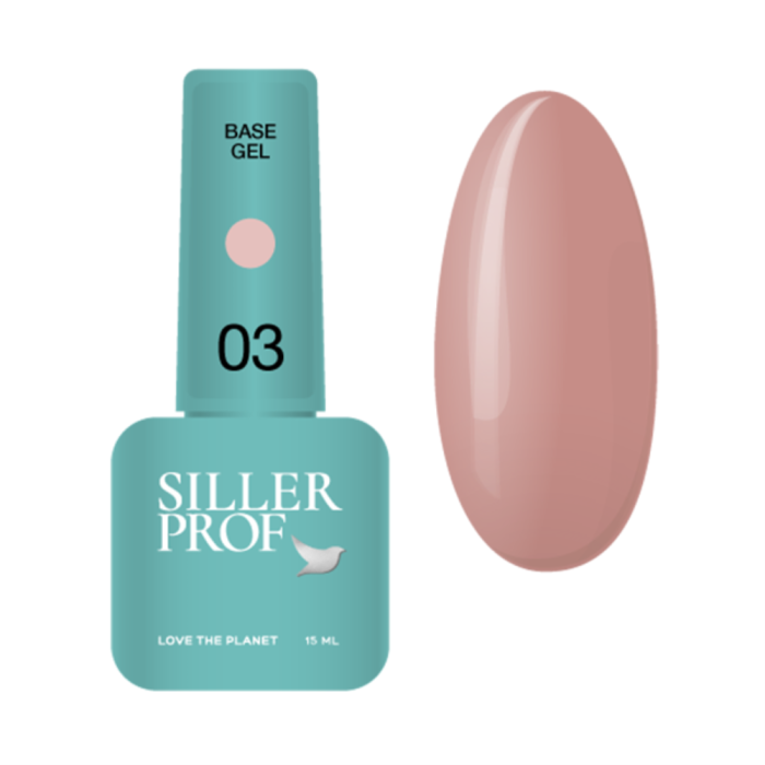 База камуфлирующая Siller Base Gel №03, розово-бежевая, 15 мл