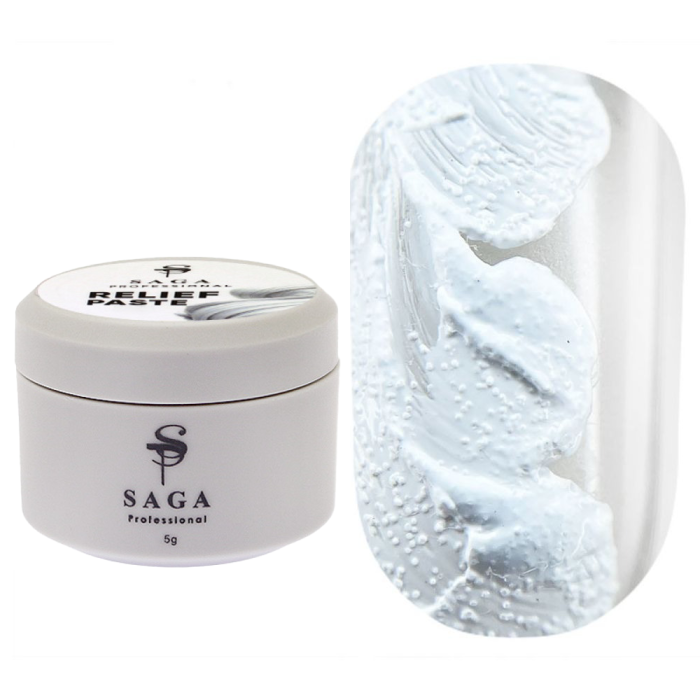 SAGA Professional Relief Paste №01 - рельєфна паста без липкого шару, білий, 5 мл