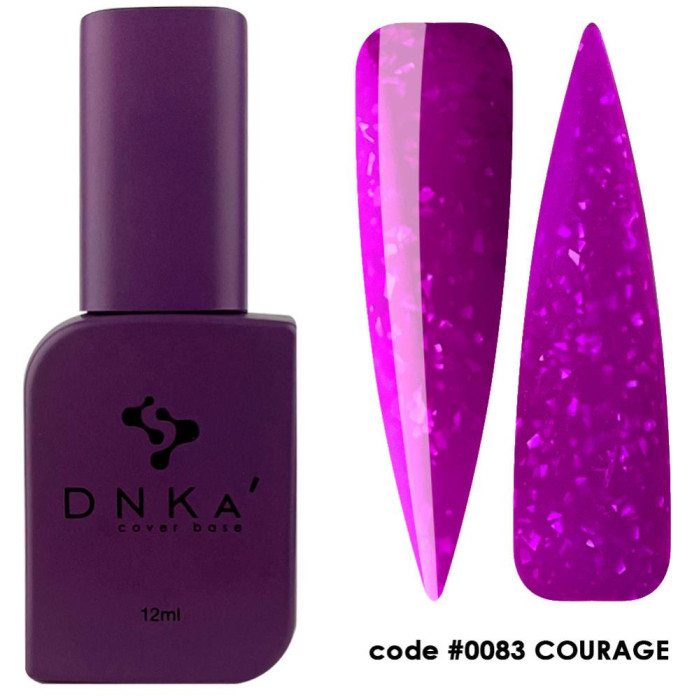 База камуфлирующая DNKa Cover Base №0083 Courage, фиолетовая с поталью, 12 мл