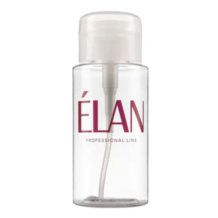 Пластиковая баночка Elan с дозатором помпой для жидкостей, 200 мл