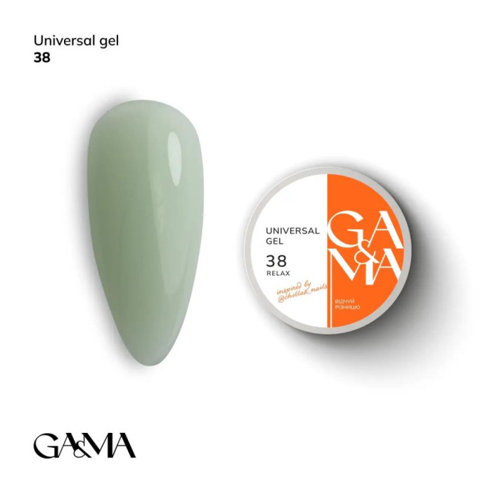 GA&MA Universal Gel №038 Relax - универсальный гель, хаки, 15 мл
