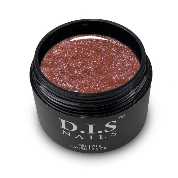 DIS Nails Hard Fiery & Shimmer - камуфлювальний твердий гель, 28 г