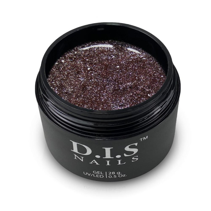 DIS Nails Hard Merlot & Shimmer - камуфлирующий твердый гель, 28 г