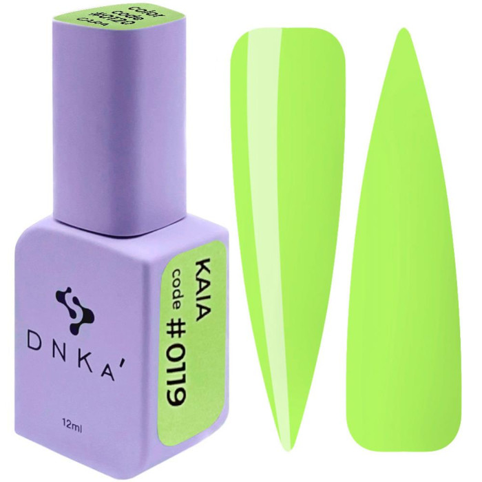 Гель-лак DNKa Gel Polish Color #0119 Kaia, светло-салатовый, 12 мл