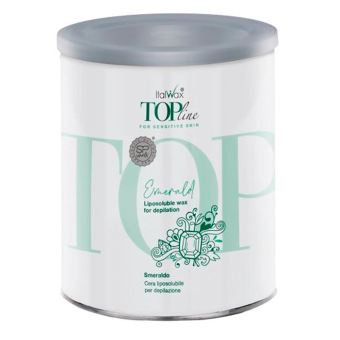 Воск для депиляции в банке ItalWax Top Lime Emerald - изумруд, 800 мл