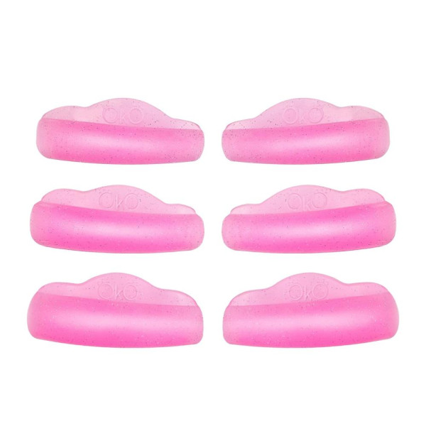 Валики для ламинирования ресниц Oko Hollywood Pink, набор - 3 пары (M, L, XL), розовые