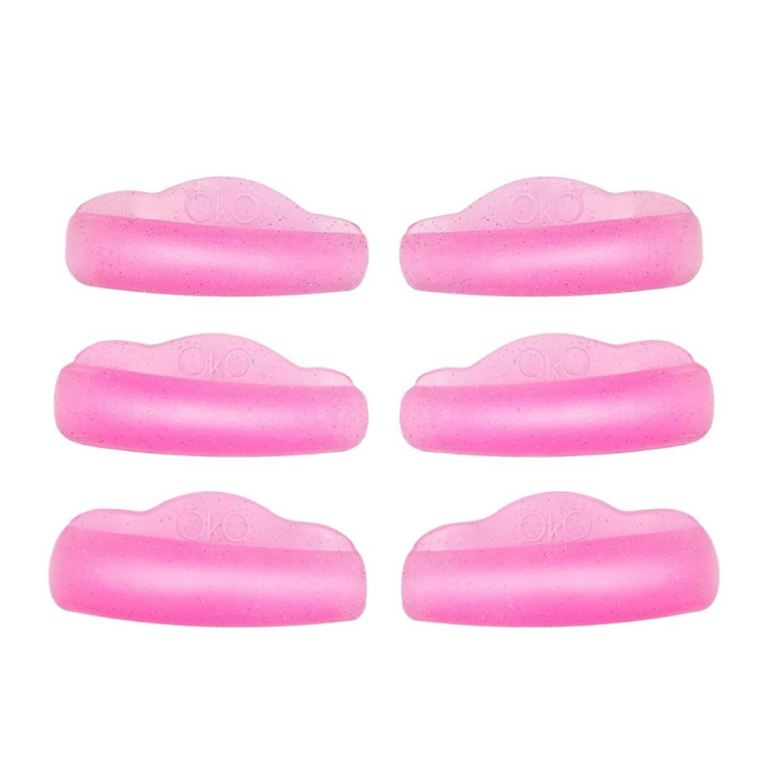 Валики для ламінування вій Oko Hollywood Pink, набір — 3 пари (M, L, XL), рожеві