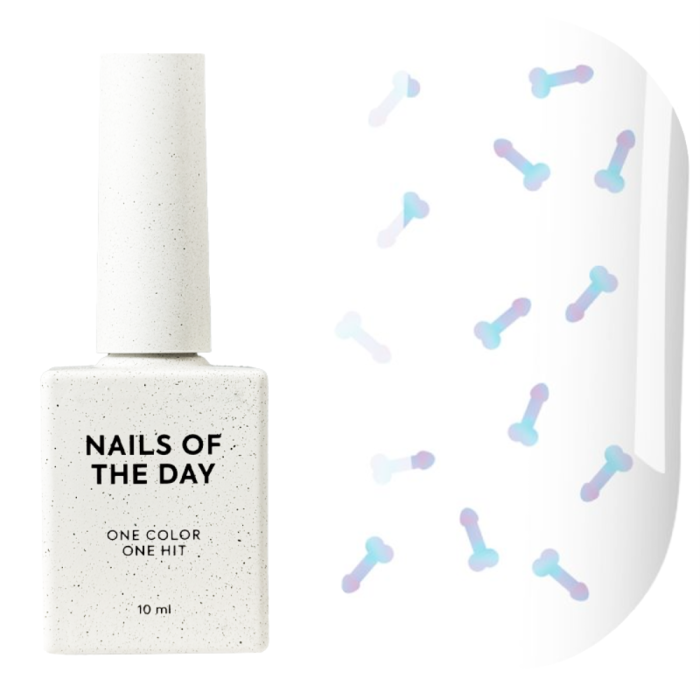 NAILSOFTHEDAY Fun Top 18+ №01 - топ без липкого шару, голографічний, 10 мл