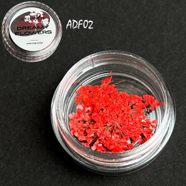 Сухоцвіти для нігтів Arpiks Dreamy Flowers ADF02, червоні