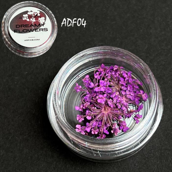 Сухоцвіти для нігтів Arpiks Dreamy Flowers ADF04, лавандові