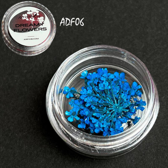 Сухоцветы для ногтей Arpiks Dreamy Flowers ADF06, синие